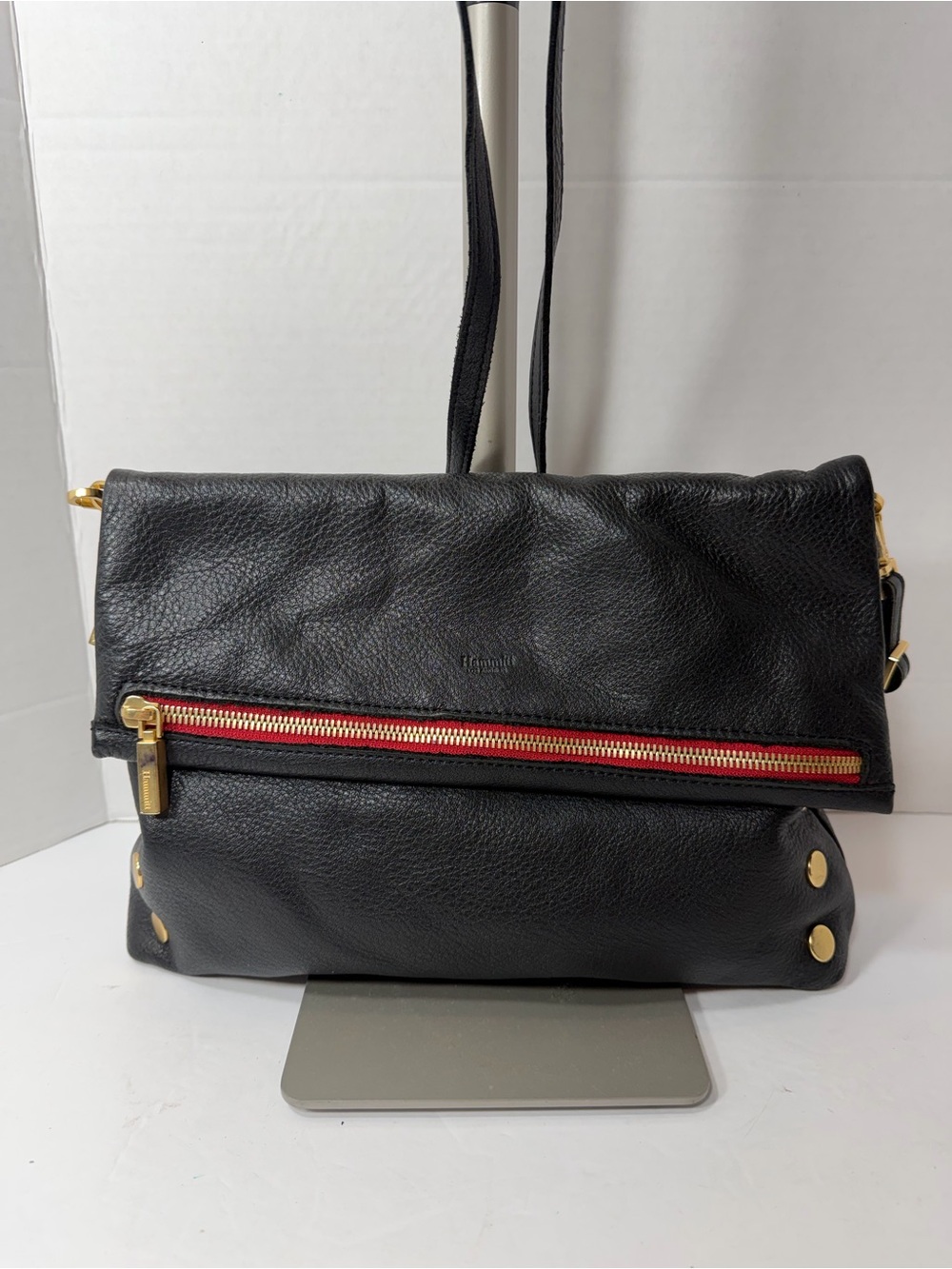 Authentic Hammitt VIP Med Black Red Zip Purse  Retail $425